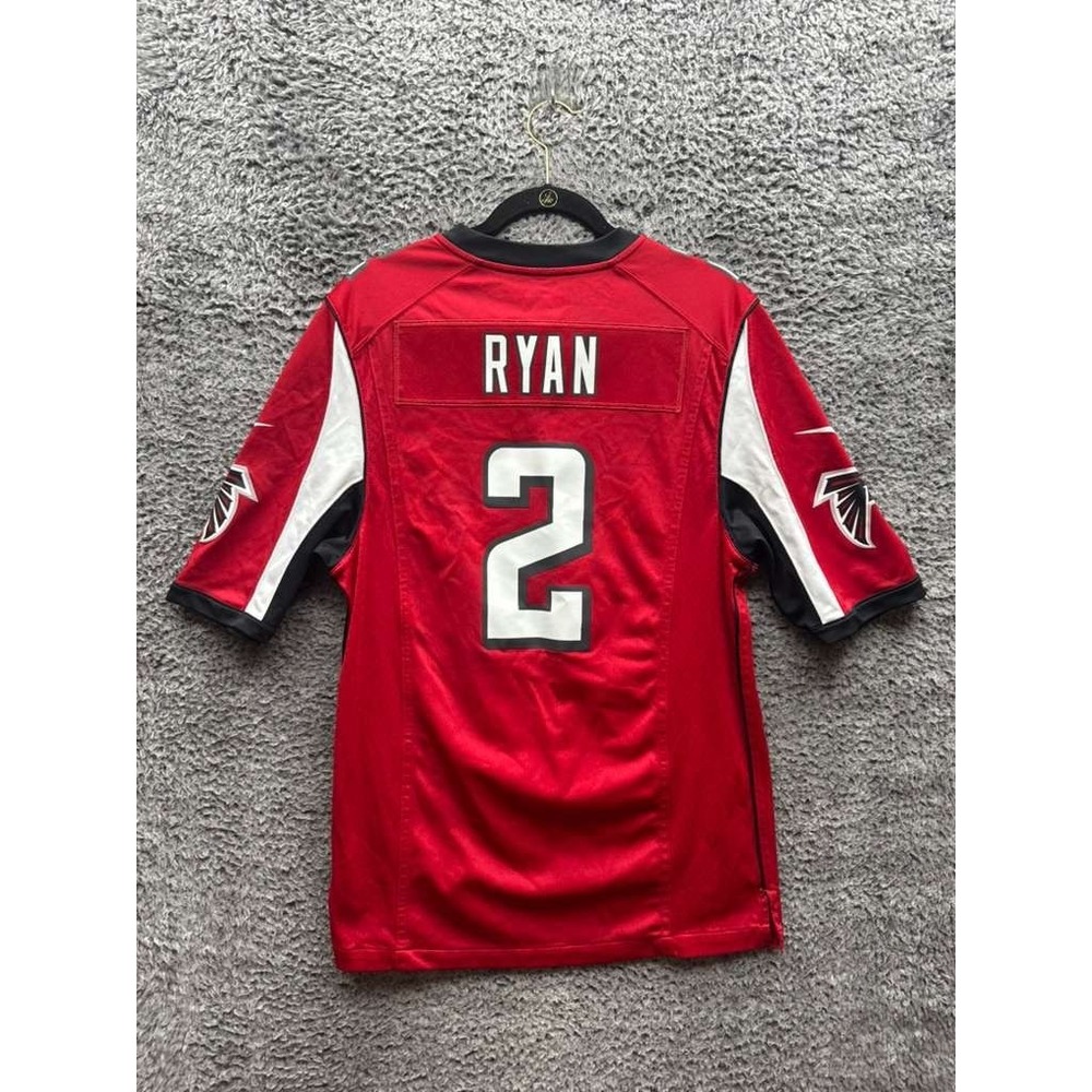 Nike Atlanta Falcons Matt Ryan #2 V-Neck NFL Jersey Shirt Red Mens Size S - Picture 2 of 12